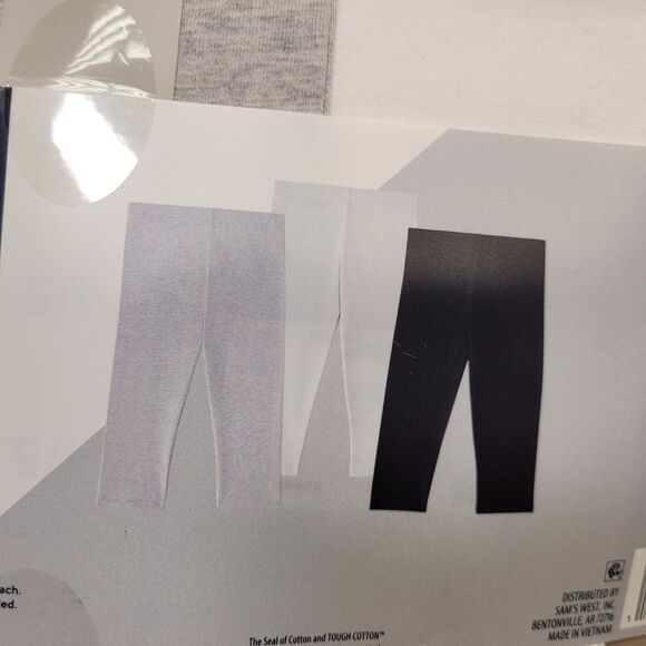 Member's Mark Girls Cotton Favorite Capri Leggings Pull-On Full Size 4/5 3-Pack - Picture 3 of 12